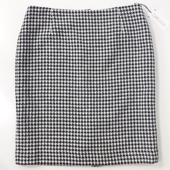Carlisle Dresses & Skirts - NWT Carlisle Solcialite Houndstooth Wool Skirt